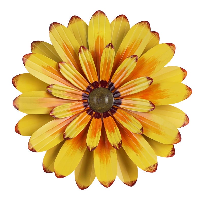 YEAHOME 16 Metal Flower Wall Decor  Sunflower Wall Art Decorations Hanging for Bedroom Living Room Bathroom Boho Office