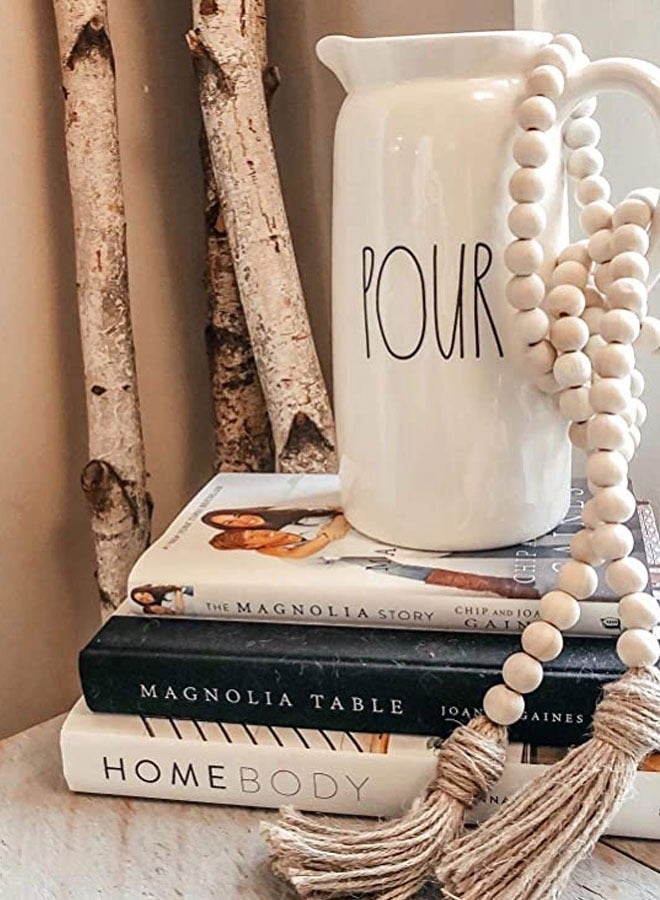 وهاواي 1pcs Wood Bead Garland with Tassels Modern Home Decor Boho Decorations Prayer Beads House Decor Wooden Decorative Beads Coffee Table Decor 150cm  - Image 4