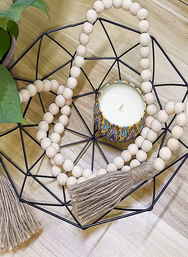 وهاواي 1pcs Wood Bead Garland with Tassels Modern Home Decor Boho Decorations Prayer Beads House Decor Wooden Decorative Beads Coffee Table Decor 150cm  - Image 3