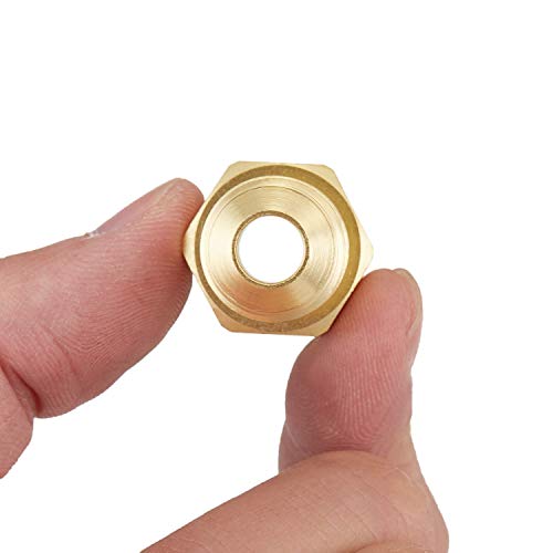 Litorange 2 PCS Brass Flare Tube Fitting Coupling Gas Adapter 3/8" Flare X 1/2" Female NPT Pipe Connector - Image 4