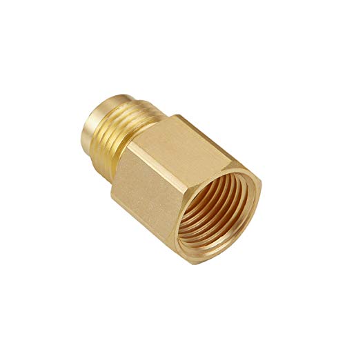 Litorange 2 PCS Brass Flare Tube Fitting Coupling Gas Adapter 3/8" Flare X 1/2" Female NPT Pipe Connector - Image 2