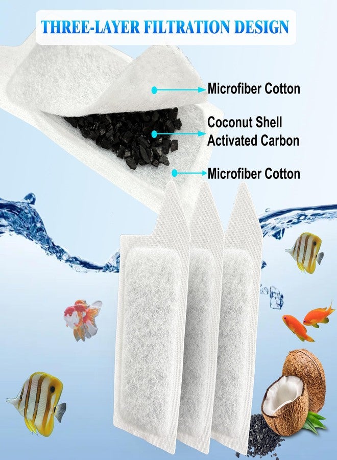 ShuRex 6 Pack Replacement Small Size Cartridges for Tetra Whisper Small Fish Tanks Filter; Refilled Filter Cartridges S Size for Aquarium Kits 3-10 Gallons Betta Fish Tank Kit - Image 2