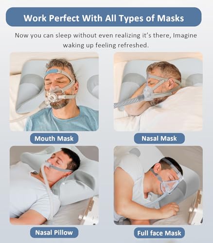 IKSTAR CPAP Pillow for Side Sleeping Relief Neck Shoulder Pain: Neck Support Pillow Reduce Air Leak/Mask Pressure-Memory Foam Pillow with Cooling Pillowcase for Side Back Stomach Sleepers for a Better Sleep - Image 5