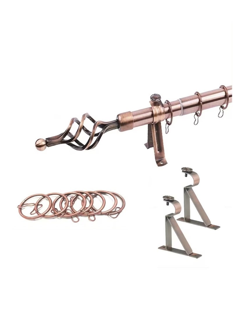 Extendable Single Curtain Rod Copper 100-200cm 2 Meter - Image 2
