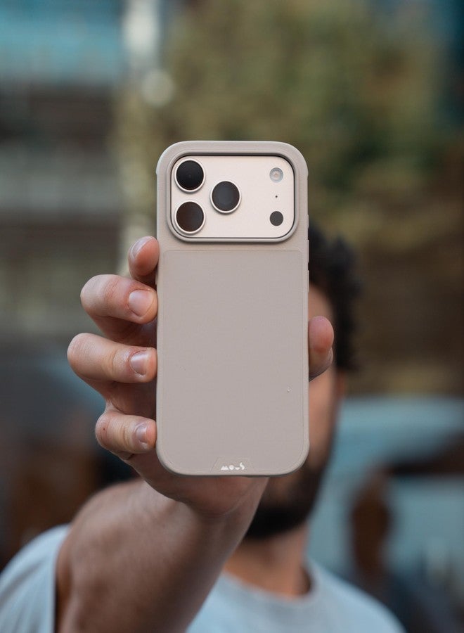 Mous Limitless Case for iPhone 17 Pro 6.3 Inches, Compatible with MagSafe (Camera Control Cover), Protective Magnetic Case, Shockproof, Full Camera Protection, Scratch-Resistant Back, Stone - Image 2