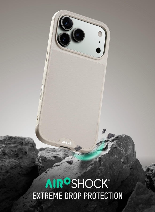 Mous Limitless Case for iPhone 17 Pro 6.3 Inches, Compatible with MagSafe (Camera Control Cover), Protective Magnetic Case, Shockproof, Full Camera Protection, Scratch-Resistant Back, Stone - Image 3
