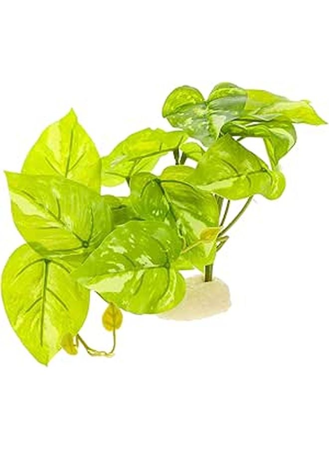 Green Artificial Reptile Plant Decor For Lizard Tank And Turtle Aquarium Landscaping - Image 1