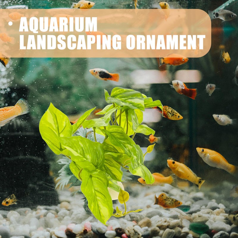 Green Artificial Reptile Plant Decor For Lizard Tank And Turtle Aquarium Landscaping - Image 5