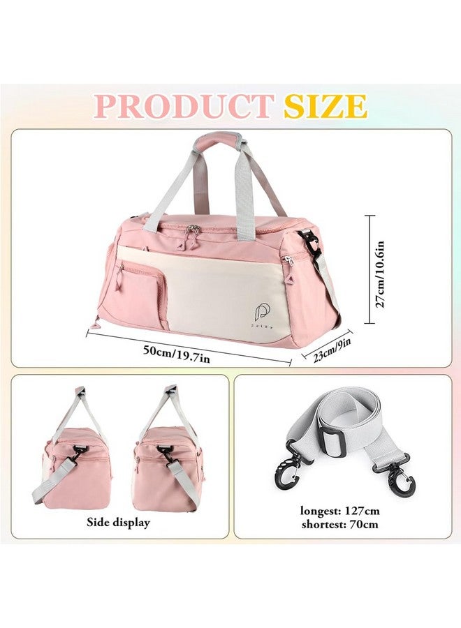 PALAY¬Æ Gym Bag Fashion Fitness Bag with Shoe Compartment Lightweight Duffle Shoulder Travel Multifunctional Travel Waterproof Day Pack Shoulder Yoga,Pink - Image 2