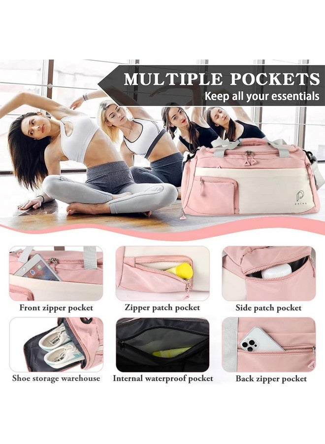 PALAY¬Æ Gym Bag Fashion Fitness Bag with Shoe Compartment Lightweight Duffle Shoulder Travel Multifunctional Travel Waterproof Day Pack Shoulder Yoga,Pink - Image 4