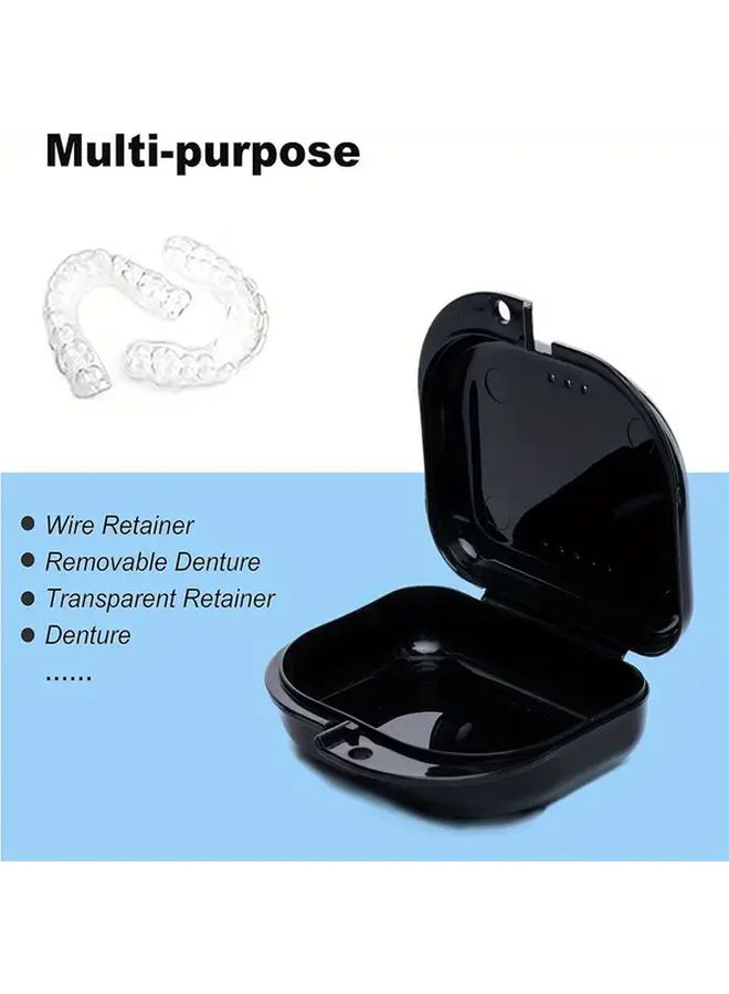 6pcs Colorful Denture Case with Vent Holes Snap Lock Easy to Use Durable Plastic - Image 4