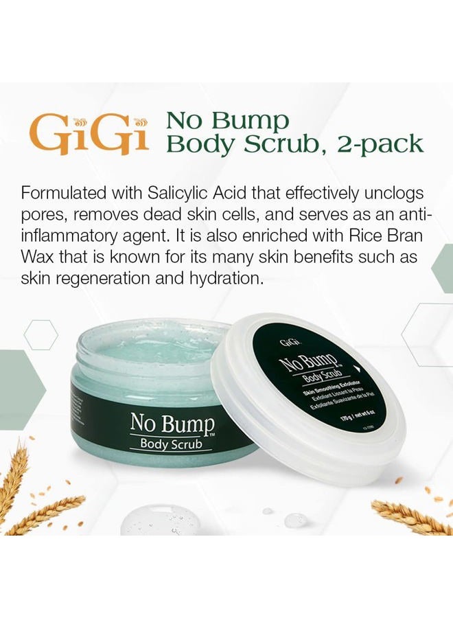 GiGi No Bump Body Scrub - Exfoliating Scrub for Ingrown Hair & Razor Bumps, Pre & Post-Waxing Treatment, Smooths Skin & Prevents Irritation, 6 oz, 2 Pack - Image 2