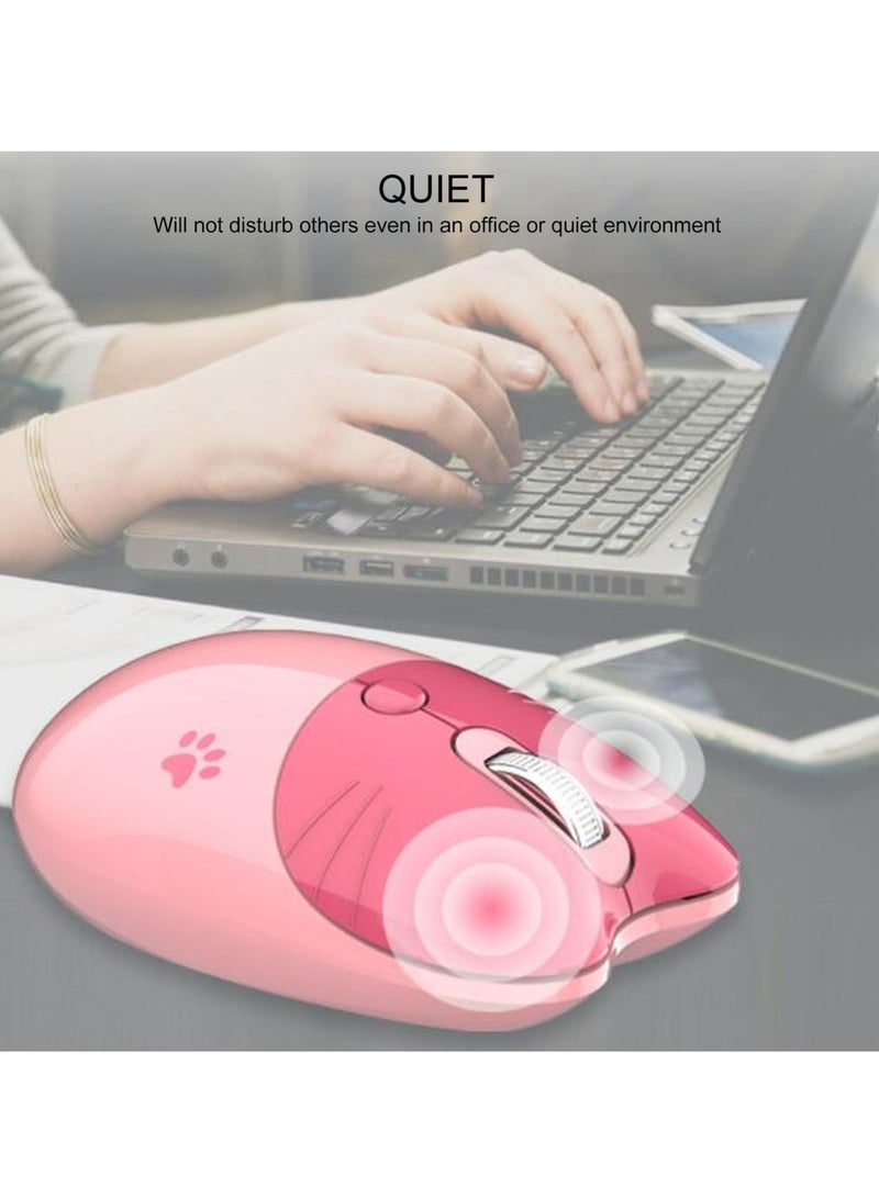 AROAQ Cat Wireless Mouse, Lightweight And Portable Soundless Mouse, 3 Levels DPI Ergonomic Design Computer Mouse, Durable Comfortable Gaming Mouse For Laptop Computer, (1pc, Beige) - Image 2