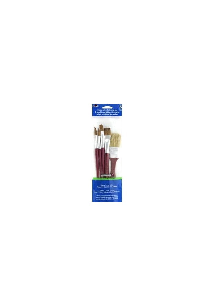 Plaid Decorative Finishing Brush Set - 5 Piece Nylon Brushes for Crafting - Image 2