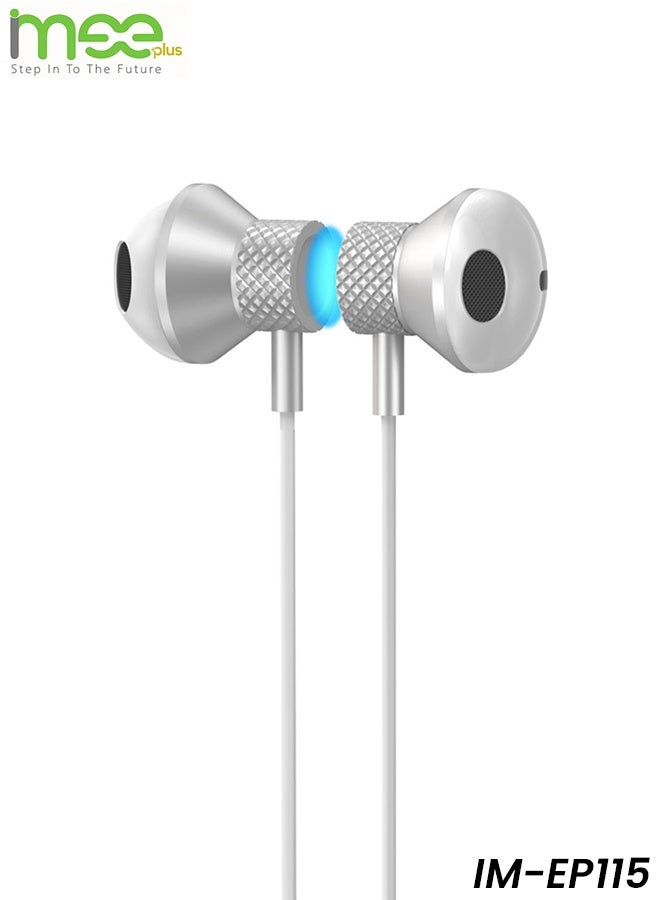iMee Premium Wired Stereo Earphones with Ergonomic Semi-In-Ear Design, Hi-Fi Sound, and Wide Aux Compatibility - Model IM-EP115 - Image 1