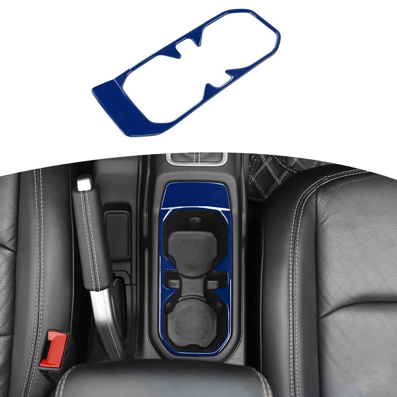 RTTCZ for Wrangler JL Front Cup Holder Trim Blue for Jeep Wrangler JL JLU Gladiator JT 20182024 Blue Interior Accessories