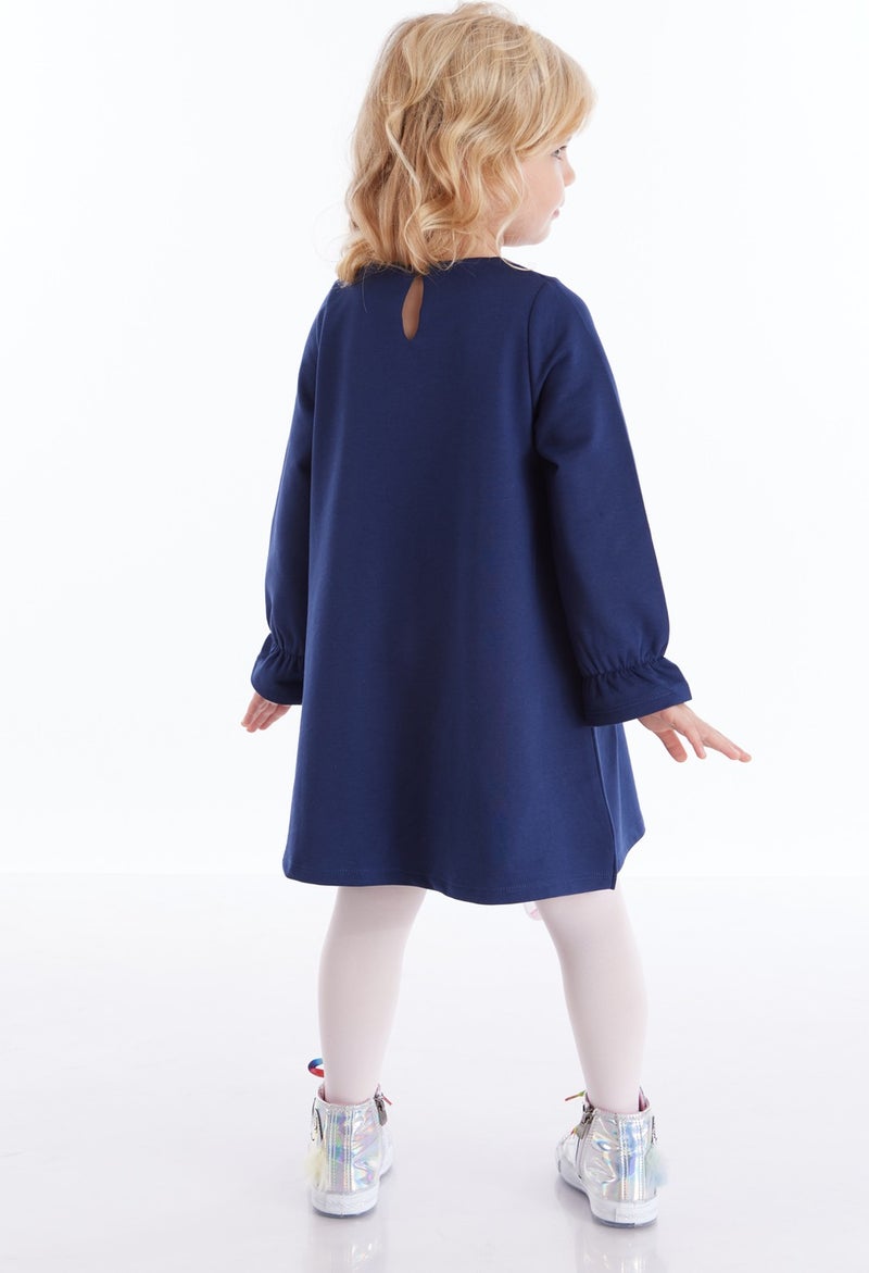Denokids Lilycorn Navy Blue Girl Dress  - Image 3