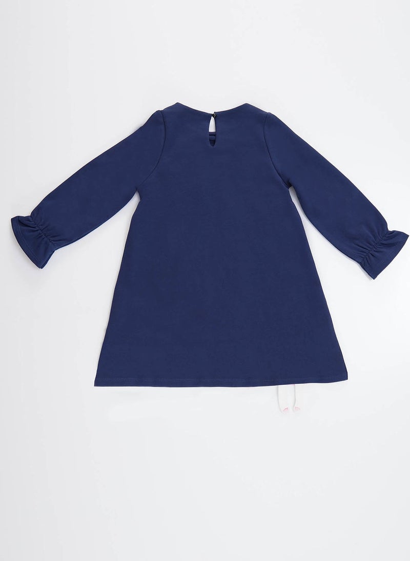 Denokids Lilycorn Navy Blue Girl Dress  - Image 5