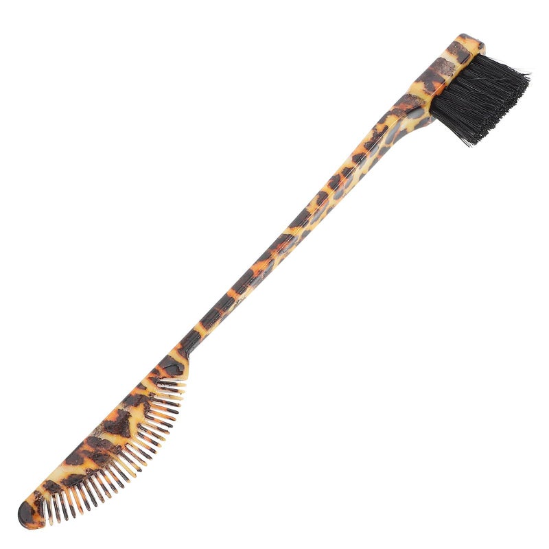 Leopard Print Double End Eyebrow Brush and Comb Professional Travel Makeup Tool - Image 2