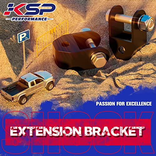 KSP PERFORMANCE KSP Rear Silverado Shock Extender Compatible with Chevy/GMC Lifting for 2-4" in back, Shock Extension for 1999-2024 Silverado Sierra 1500 2WD/4WD 2-4 inch Rear Lifted, 2PC Black Powder Coated Bracket - Image 5