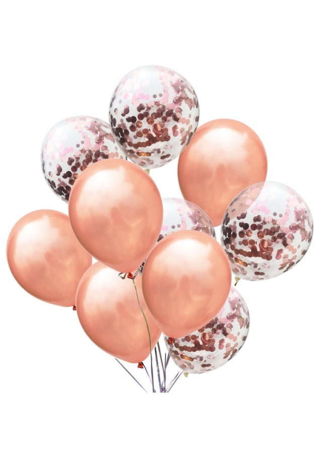 10 PCS  Latex Balloons with Confetti Balloons – Elegant 12-Inch Balloon Set for Birthday, Bridal Shower, Baby Shower & Party Decorations