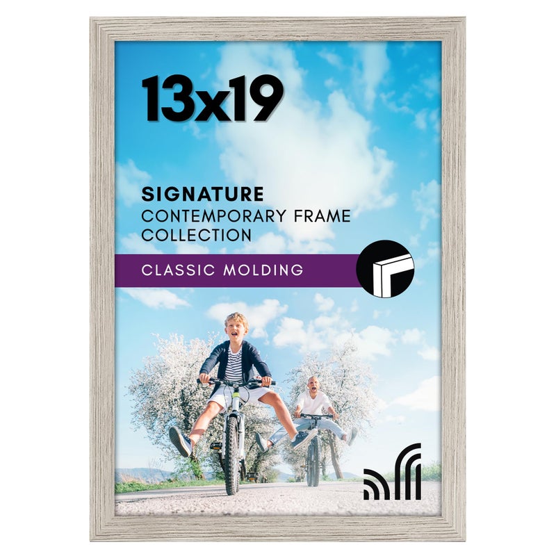 Americanflat 13x19 Picture Frame with ShatterResistant Glass Signature Collection GalleryStyle Frames Made of Engineered Wood Photo Frame for Wall Display Driftwood