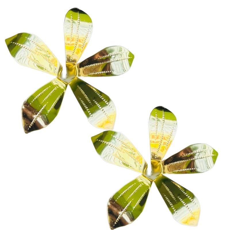Generic Bhabani Antique Shop Pure Brass Mango Leaves for Pooja Brass Amra Pallav for Religious and Worship Use Brass Aampatta Traditional Pooja Accessory for Home and Temple Decoration Pack of 2  - Image 1