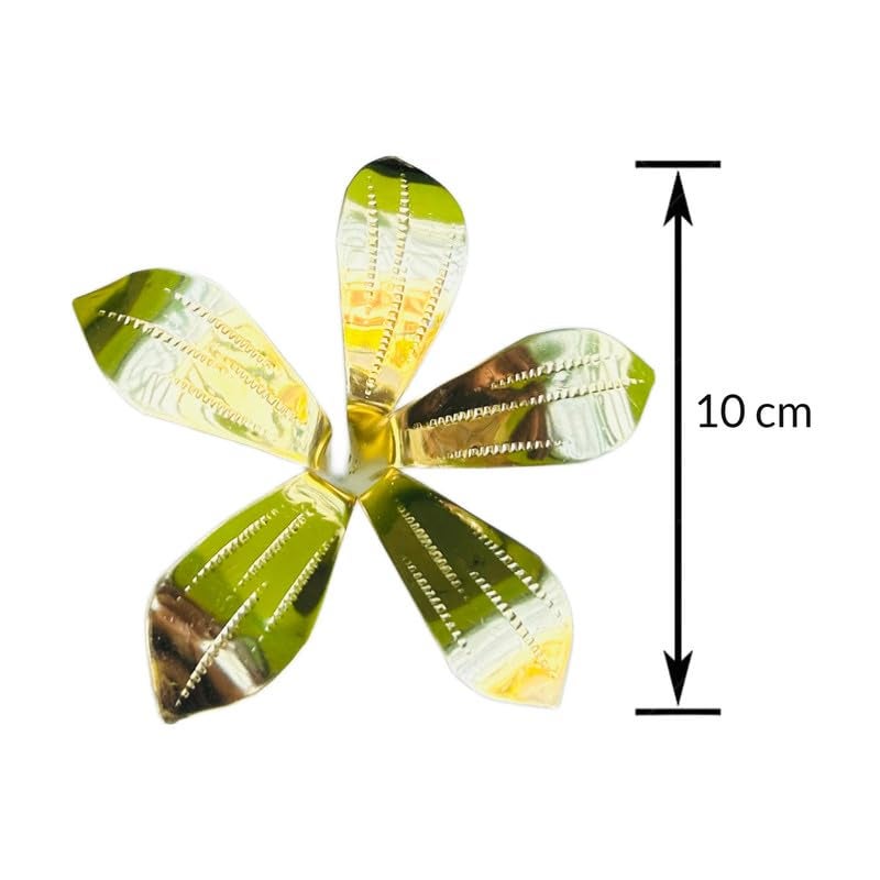 Generic Bhabani Antique Shop Pure Brass Mango Leaves for Pooja Brass Amra Pallav for Religious and Worship Use Brass Aampatta Traditional Pooja Accessory for Home and Temple Decoration Pack of 2  - Image 2