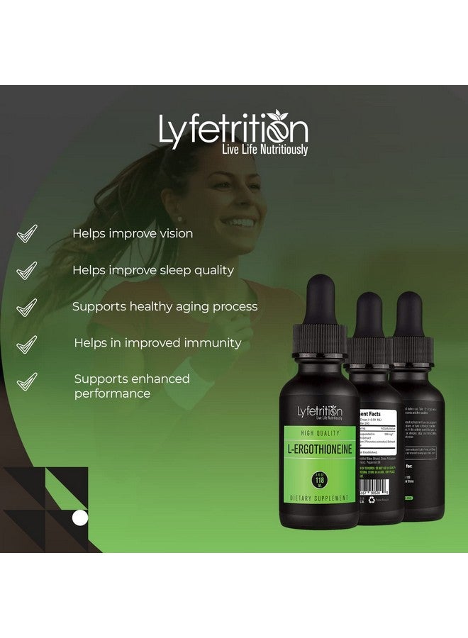 Lyfetrition L-Ergothioneine Liquid Supplement 540 mg, 4 Oz Liquid,220 Servings,Made in USA,Quick Absorption,Quality Potent Ingredients,Third-Party Tested,Non-GMO,GMP Certified,Cruelty-Free Products - Image 5
