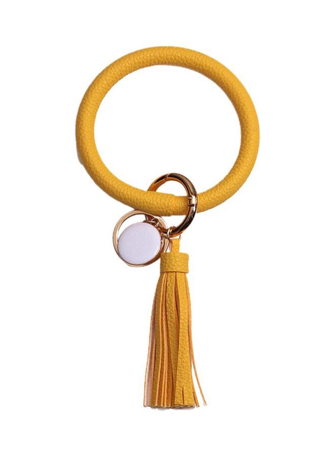 Loquat Tassel Charm Wristlet Key Ring Holder