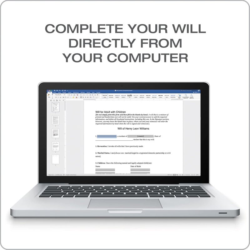 Adams Last Will and Testament Kit with CD, Forms, and Instructions - Premium Collection - Image 3
