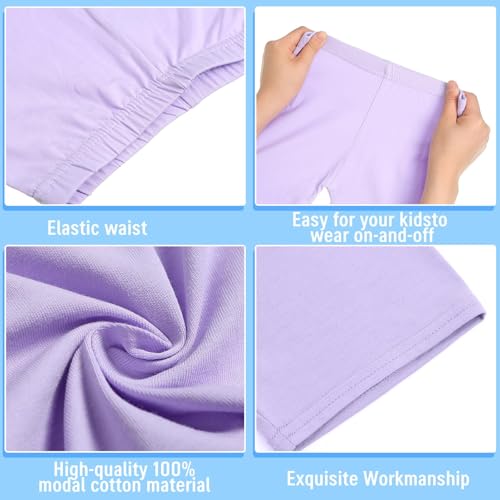 Boyiee 12 Pack Girls Shorts Toddler Bike Shorts Dance Gymnastics Yoga Safety Active Under Dress Pants(8-10 Years,Deep Color) - Image 3