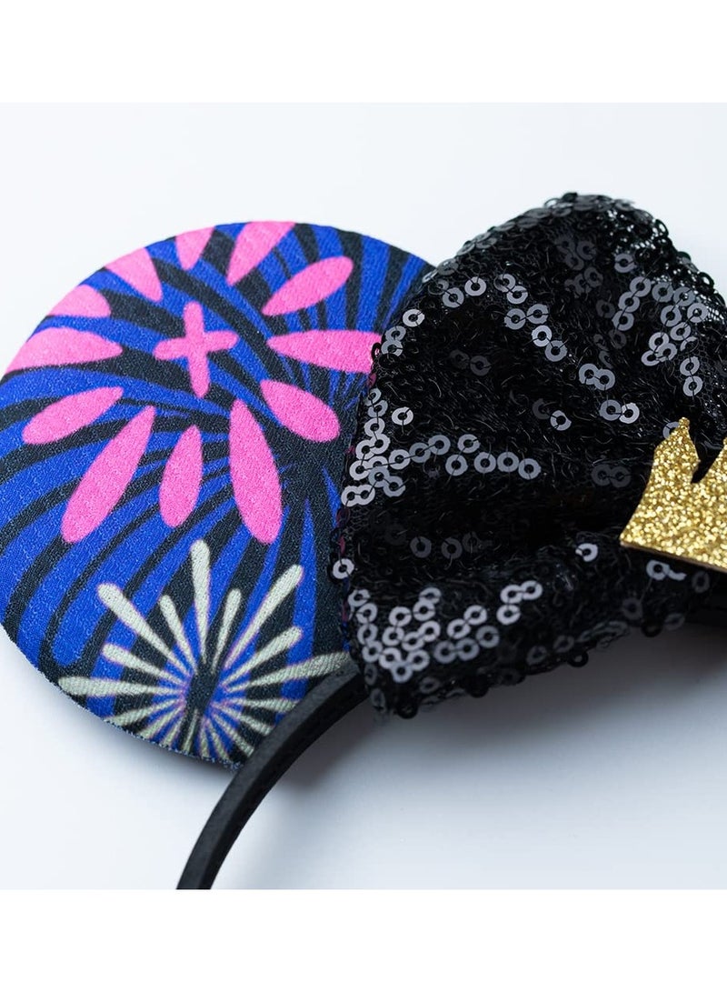 Zikra Shiny Bow Mouse Ears Headbands - Glittery Party Princess Decorations for Baby, Kids, Girls, and Women - Perfect for Cosplay and Celebrations! - Image 3