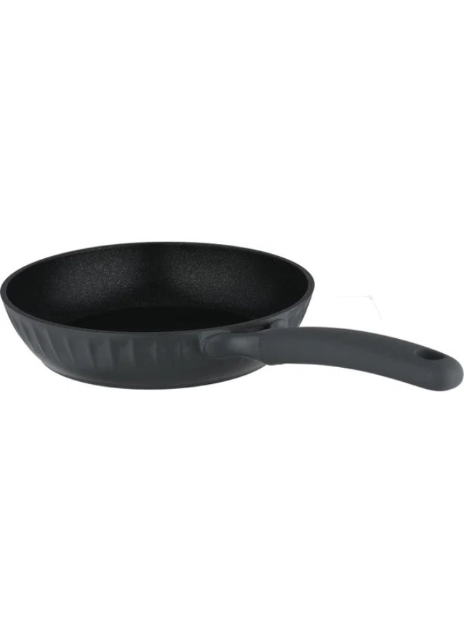 ROBUST aluminum frying pan, 24 cm, plastic handle, Teflon interior - dark gray - Image 2