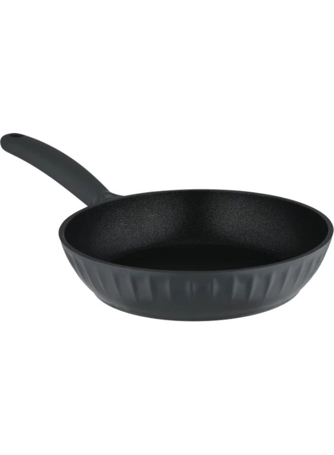 ROBUST aluminum frying pan, 24 cm, plastic handle, Teflon interior - dark gray - Image 3