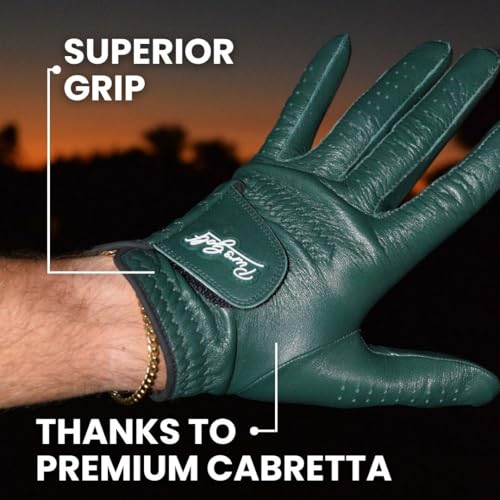 PUR3 Golf PUR3 Cabretta Leather Golf Gloves Men | 2 Pack Heritage Collection | Includes Ball Marker | Golf Glove Men Left Hand and Right Hand (Small, Worn on Left Hand (for Right Handed Golfers)) - Image 2