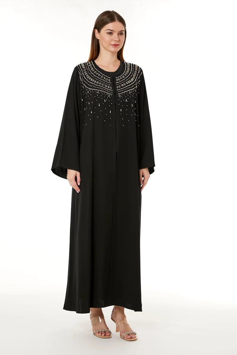 مويستريت Embellished Flared Sleeve Abaya