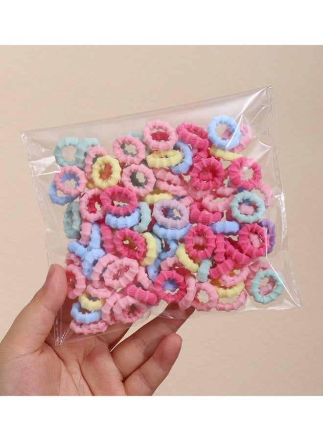 QINGYAN 100pcs screw thread Hair Ties, Girls Hair Bands Elastic Hair Bands Hair Accessories 100pcs Multicolor - Image 2