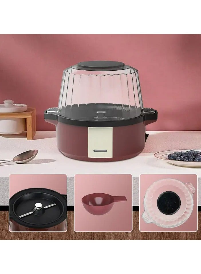 700W Electric Popcorn Maker, 2.5L Capacity with Nonstick Plate, Fast Heating Stirring, Cool-Touch Handles, Dishwasher Safe, Includes Measuring Spoon. - Image 3