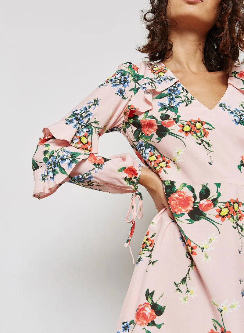 Miss Selfridge Petite Floral Print Skater Dress