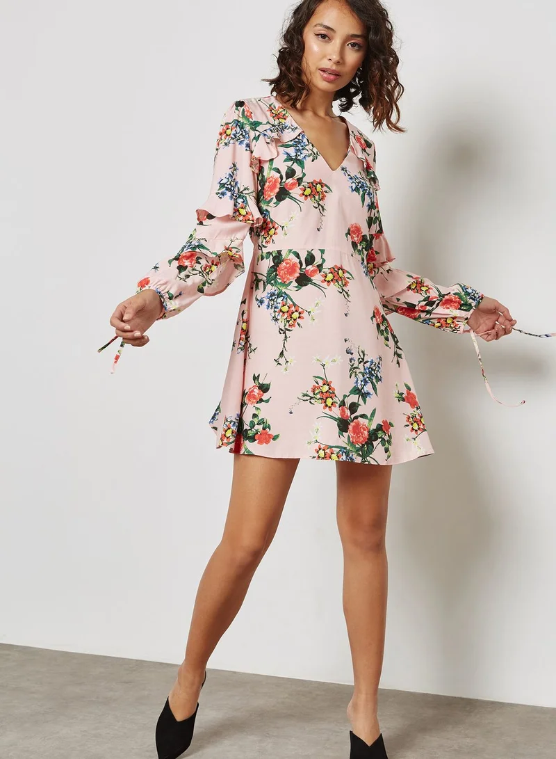 Miss Selfridge Petite Floral Print Skater Dress