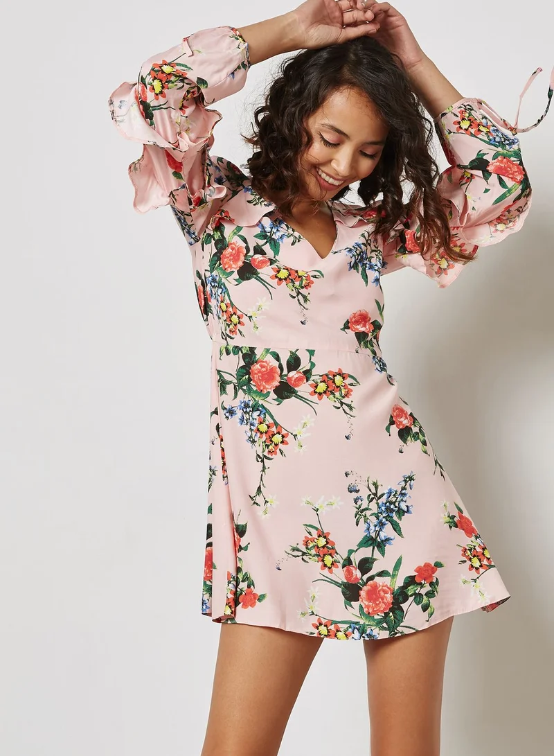 Miss Selfridge Petite Floral Print Skater Dress
