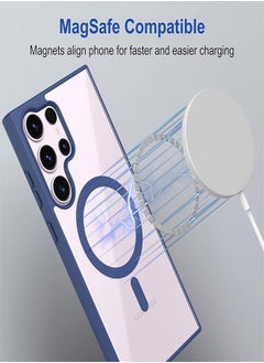 Case Crystal Clear for Samsung Galaxy S25 Ultra Magnetic Clear Cover, Compatible with Wireless Charger and Magsafe Card Wallet, Simplistic Transparent Shockproof and Drop-Proof Case - Navy Blue - pzsku/ZC05A7605A539EEB53C2AZ/45/_/1740664119/0909828d-3b3c-4fda-a252-c932722498bf