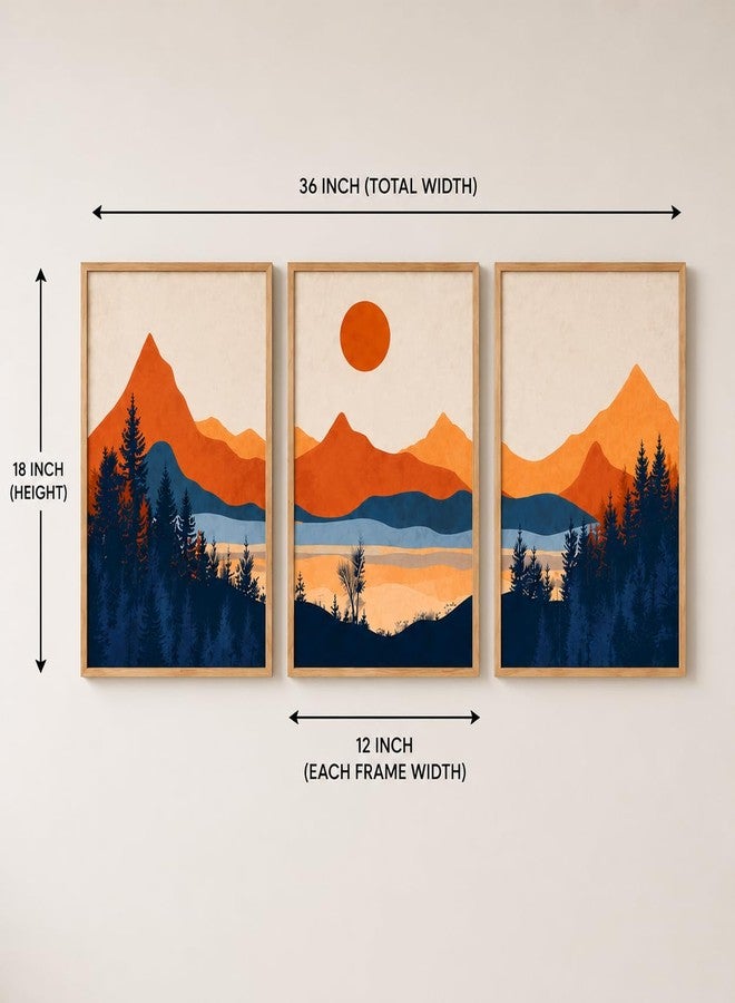 Artsense Modern Landscape Wall Art for Living Room, Bedroom & Office Decor | Premium Artwork Print | Contemporary Nature Inspired Design | Ready to Display Home Decoration (A, 12X18 INCHES) - Image 4