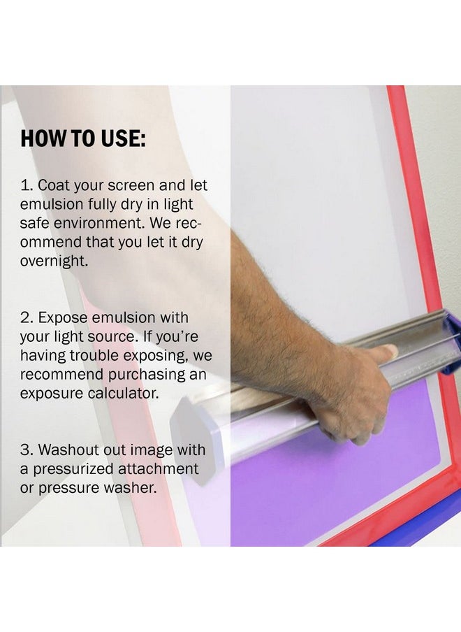 سكرين برينت دايركت مستحلب طباعة الشاشة Ecotex® PWR (كوارت - 32 أونصة) مستحلب ضوئي مُحسّس مسبقًا لشاشات الحرير والأقمشة - لطباعة الشاشة، حبر بلاستيسول وحبر مائي، مستلزمات طباعة الشاشة  - Image 4
