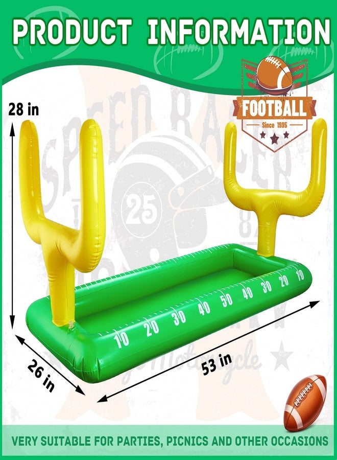 Civaner Inflatable Football Field Cooler Football Party Drink Cooler Football Party Decor Inflatable Ice Serving Bar for Game Sports Party Supplies Decorations Drink Beer Food, 53 x 28 in - Image 2