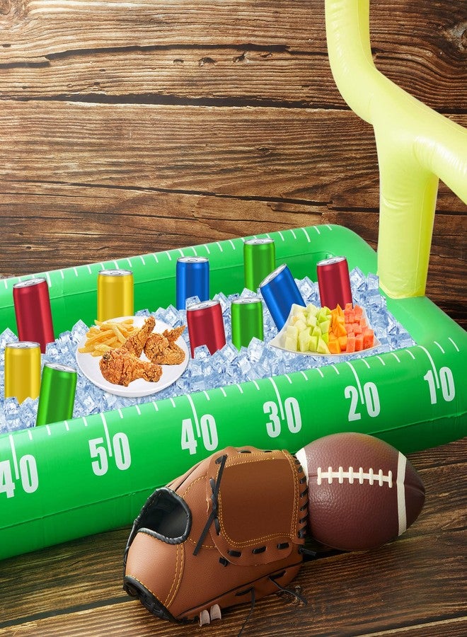 Civaner Inflatable Football Field Cooler Football Party Drink Cooler Football Party Decor Inflatable Ice Serving Bar for Game Sports Party Supplies Decorations Drink Beer Food, 53 x 28 in - Image 5