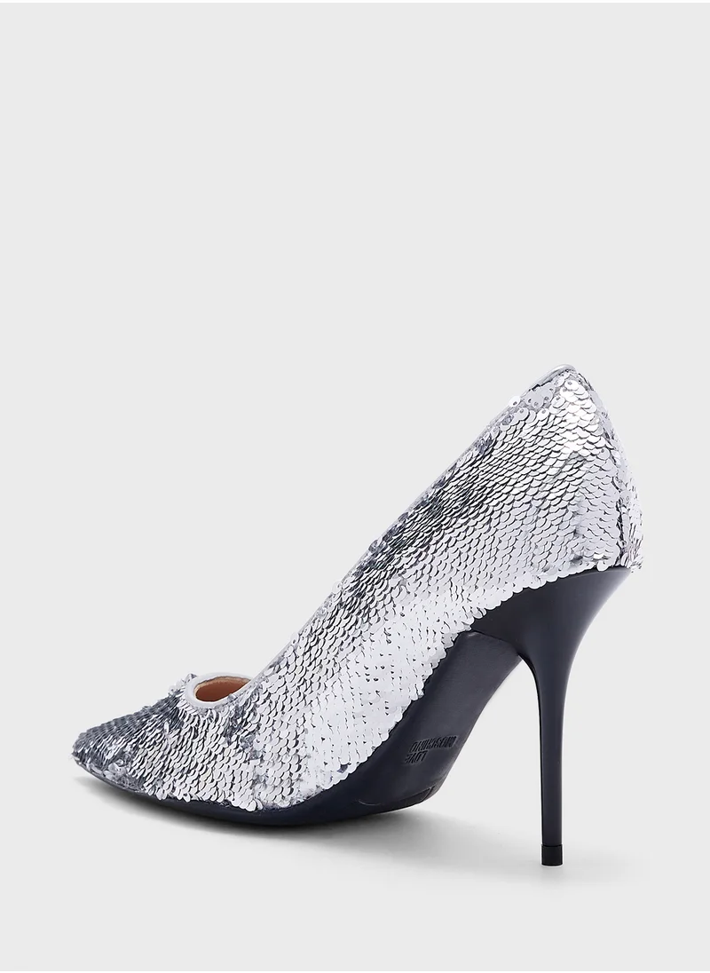 Love Moschino Pointed Toe High Heel Pumps