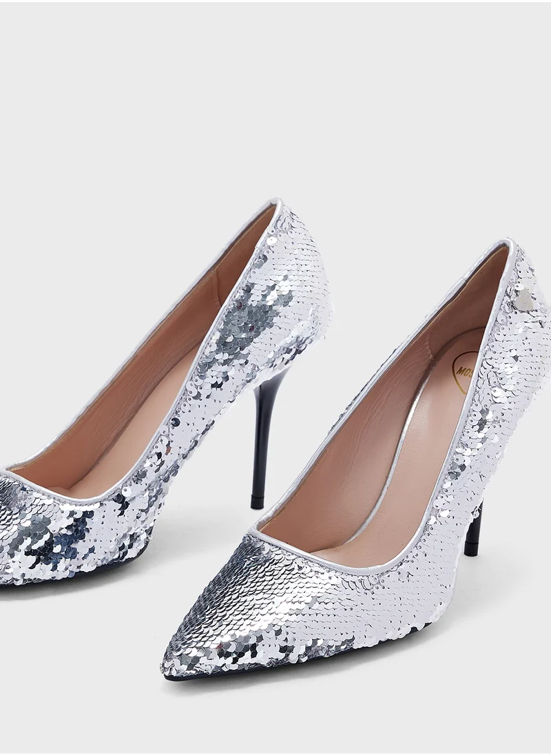 Love Moschino Pointed Toe High Heel Pumps