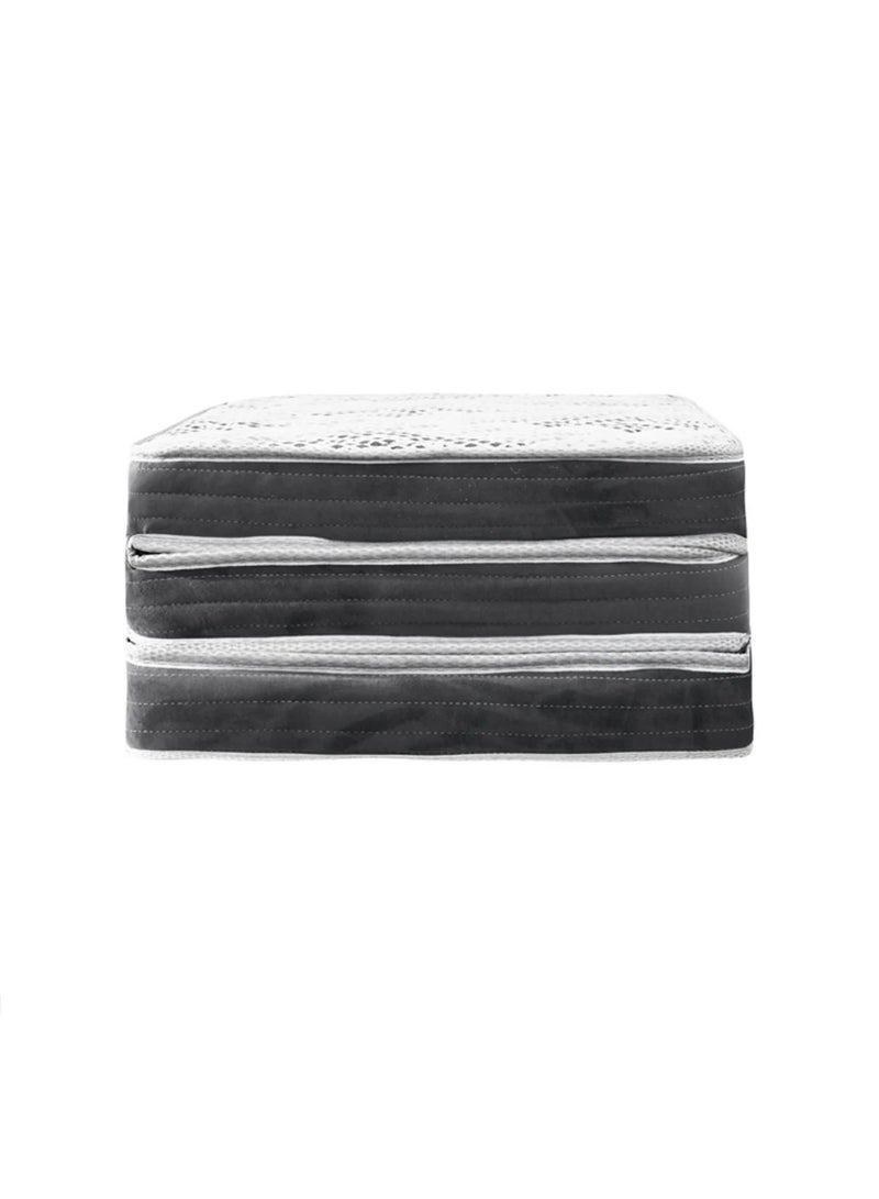 Single mattress with a breathable knitted cover - Low-height white mattress suitable for bunk beds and rollaway beds, foldable - Image 2